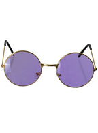 Purple Lens Teashade Hippie Costume Glasses