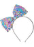 Image of Large Pink Purple and Blue Sequin Bow Costume Headband