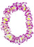 Image of Tropical Purple and Yellow Hawaiian Flower Costume Lei