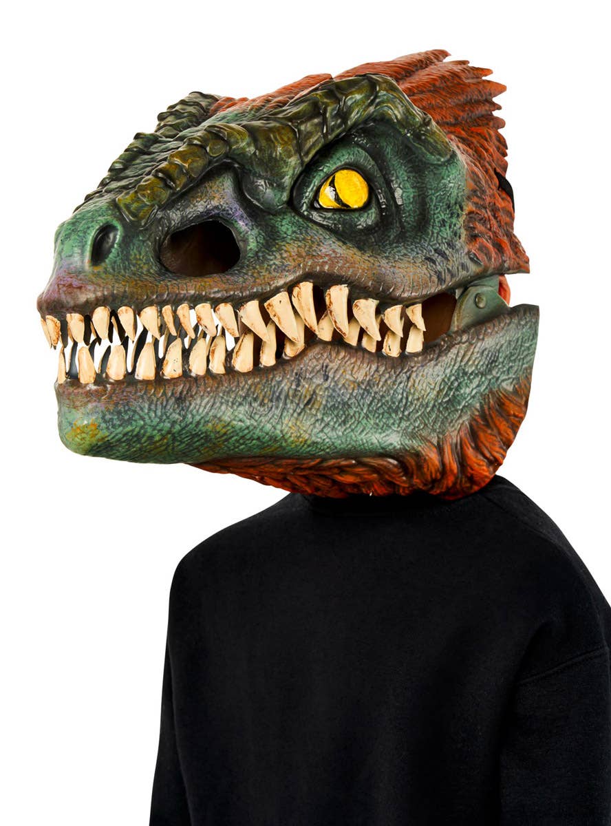 Image of Pyrorptor Kid's Dinosaur Costume Mask with Movable Jaw - Side View