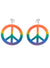 1970s Rainbow Peace Sign Clip On  Costume Jewellery Earrings