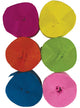 Image of Rainbow Colours 6 Pack Crepe Paper Streamers