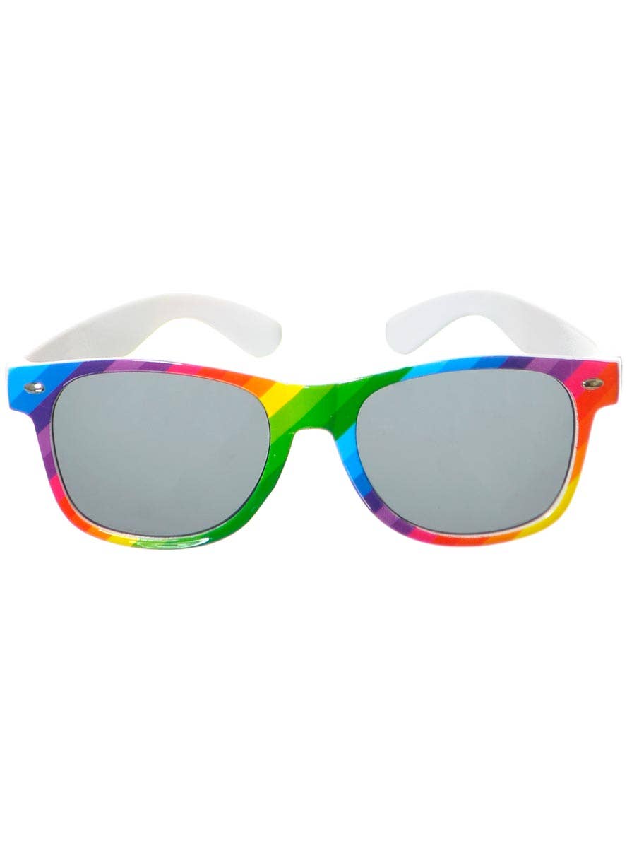 Image of Novelty Rainbow Frame Costume Glasses