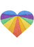 Image of Rainbow Glitter Heart Mardi Gras Body Sticker