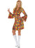 Womens Rainbow Hippie Flower Power Costume - Main Image