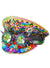 Image of Deluxe Rainbow Spiked Festival Hat with Goggles - Side View