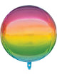 Image of Rainbow Ombre 50cm Foil Orb Balloon