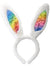 Image of Fluffy Rainbow Sequin Bunny Ears Costume Headband