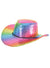 Image of Rainbow Sequinned Cowgirl Costume Hat