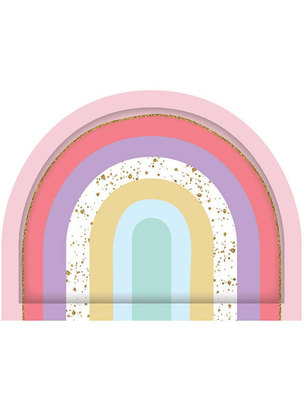 Image of Pastel Rainbow 8 Pack Paper Party Plates