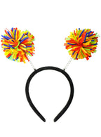 Image of Woollen Rainbow Pom Poms Costume Head Bopper