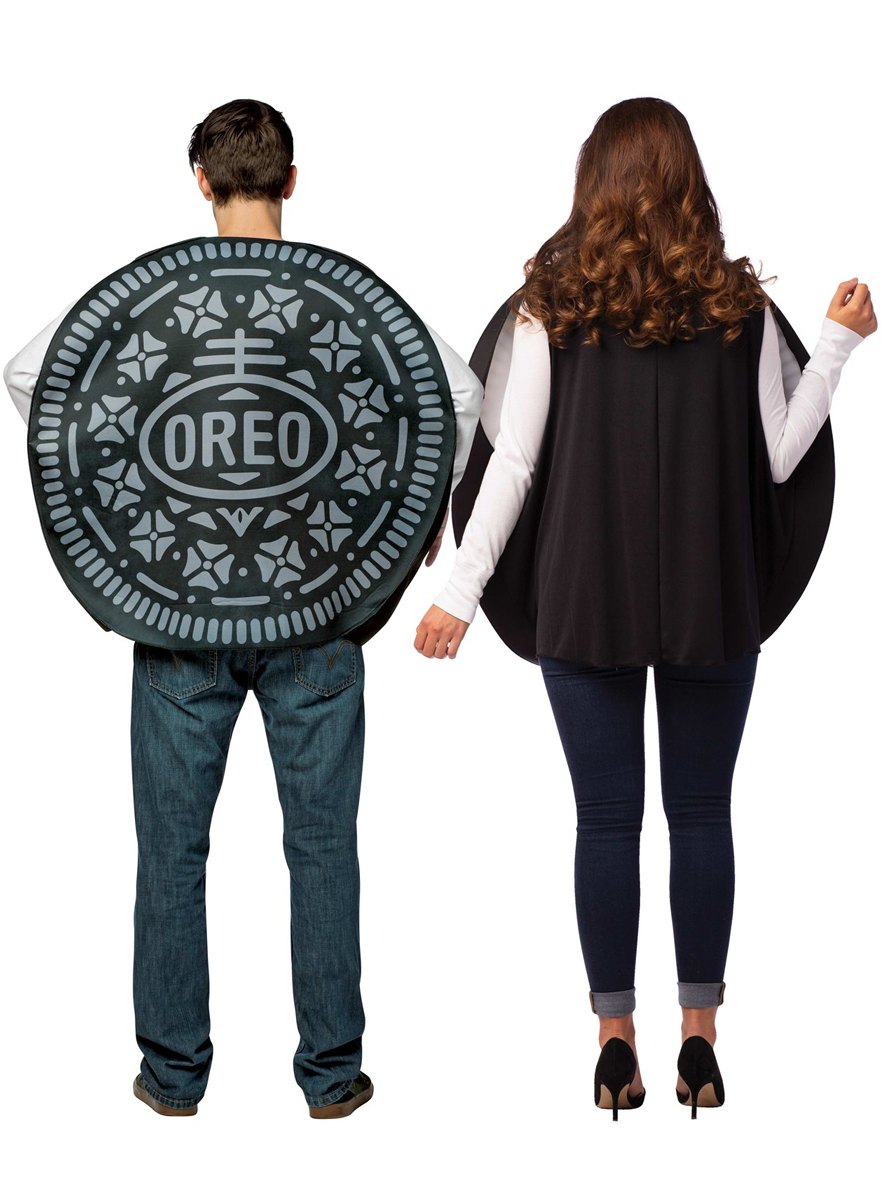 Split Oreo Cookie Couples Costume for Adults - Back Image