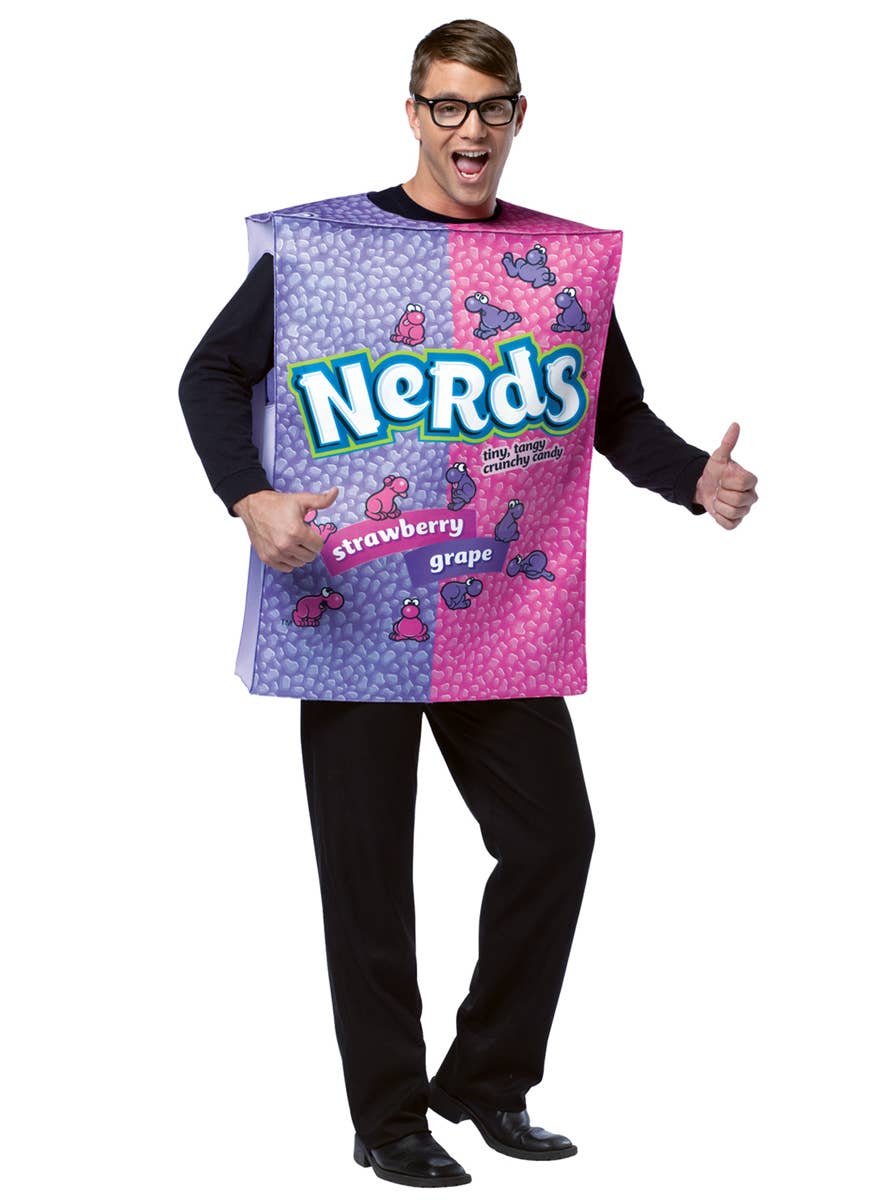 Novelty Oversized Nerd's Candy Box Costume for Adults - Main Image