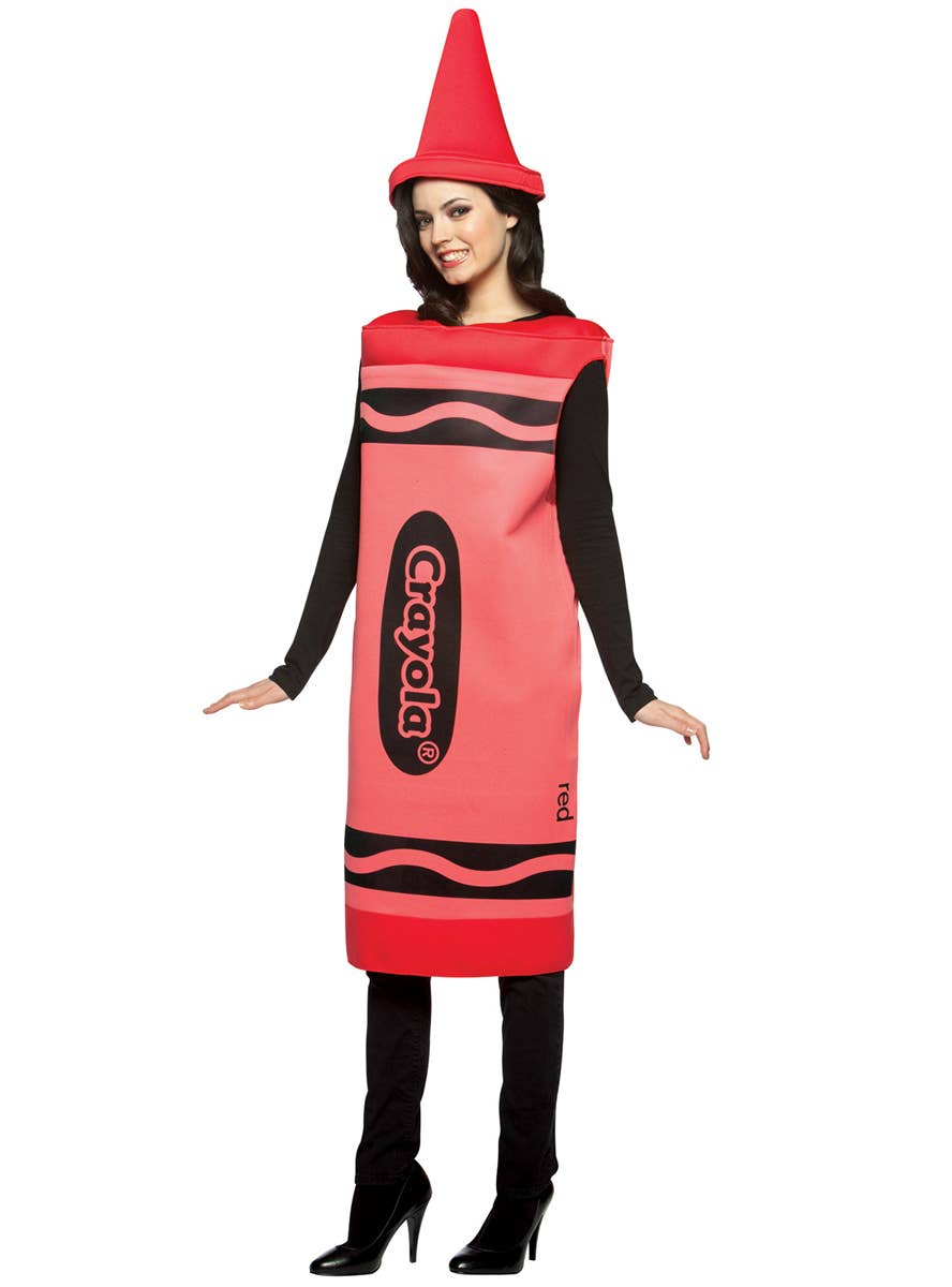 Novelty Red Crayola Crayon Costume for Adults - Alternate Image