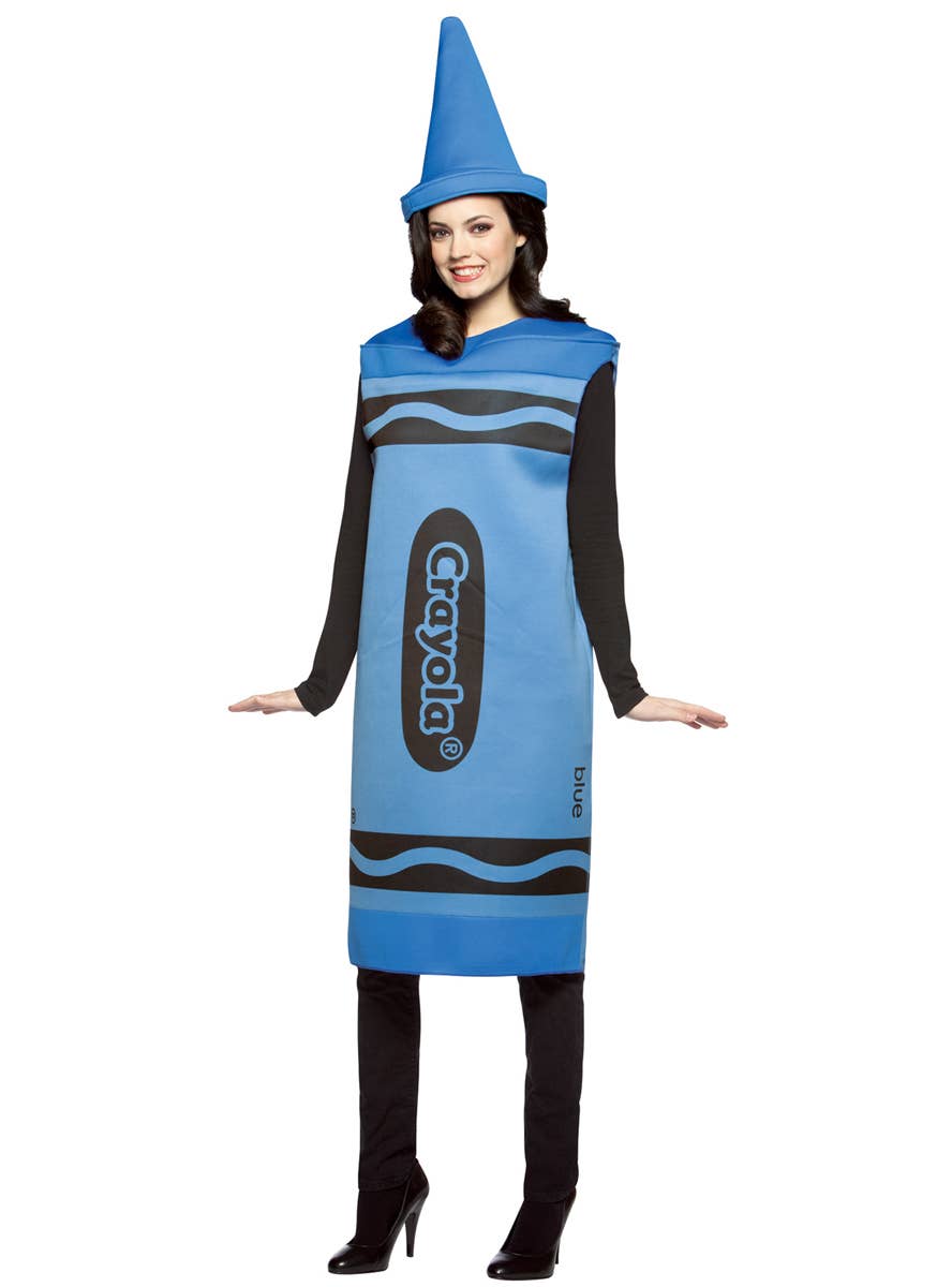Novelty Blue Crayola Crayon Costume for Adults - Alternate Image