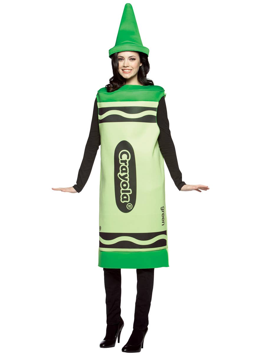 Men's Green Crayola Novelty Fancy Dress Costume - Alternate Image