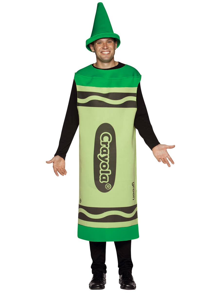 Men's Green Crayola Novelty Fancy Dress Costume