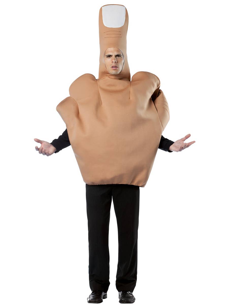 Giant Middle Finger Costume for Adults - Front Image