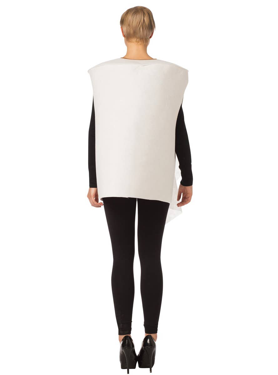 Funny Toilet Paper Roll Costume for Adults - Back Image