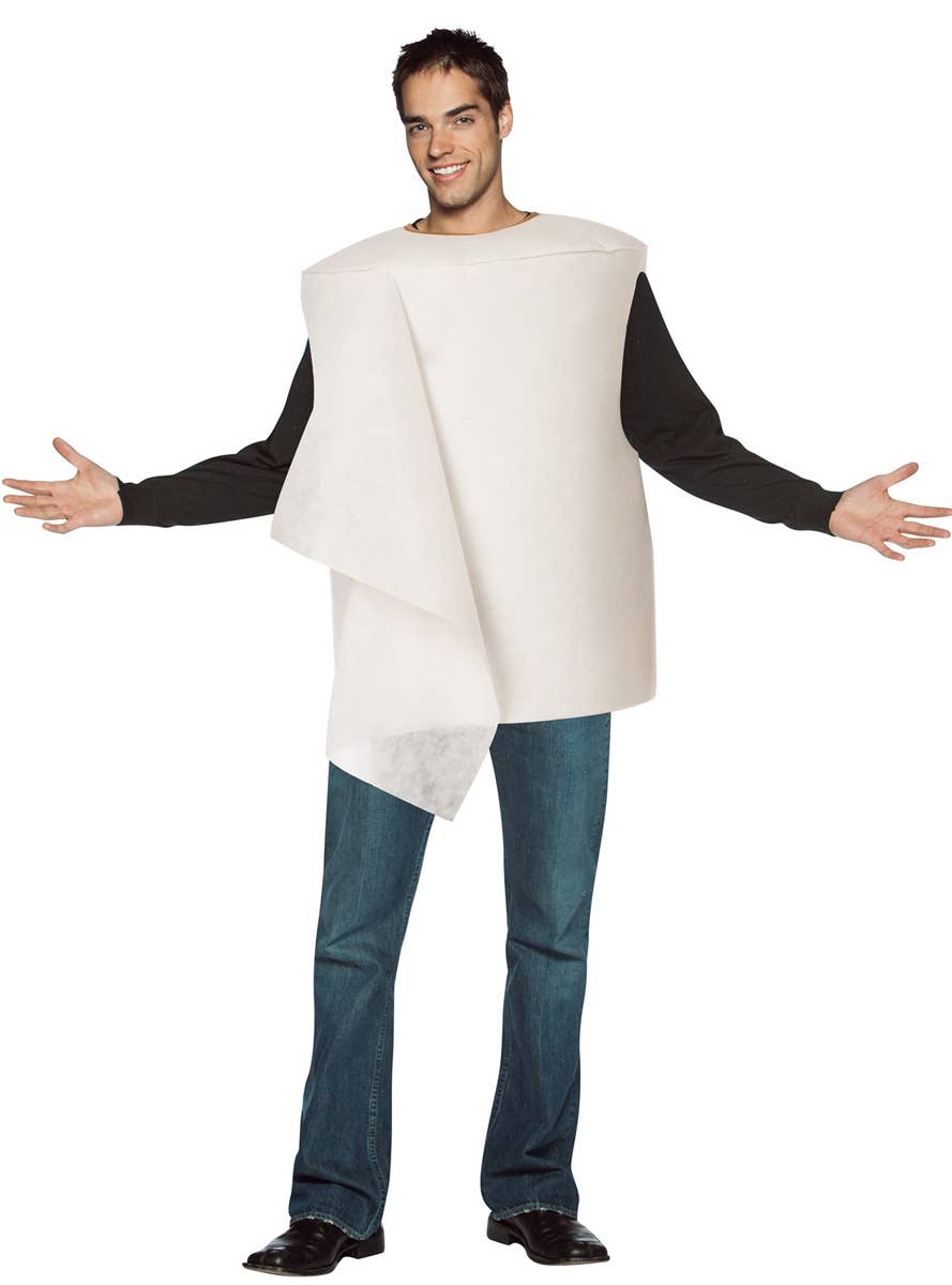 Funny Toilet Paper Roll Costume for Adults - Front Image