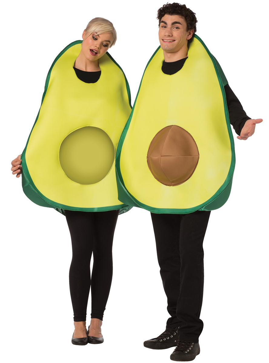 Avocado Halves Adults Funny Couples Costume - Front Image