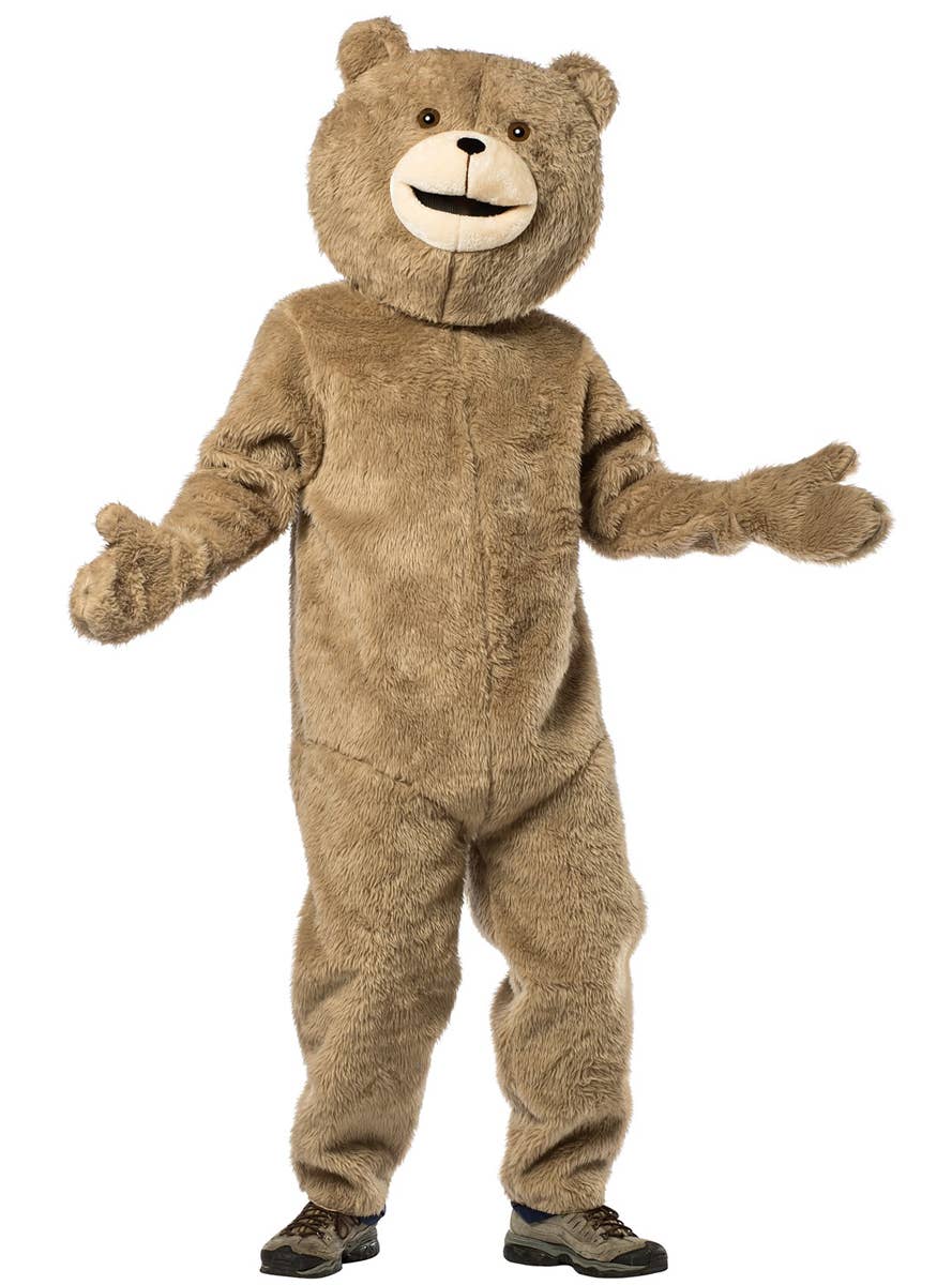 Furry Brown Ted Inspired Teddy Bear Costume - Front Image