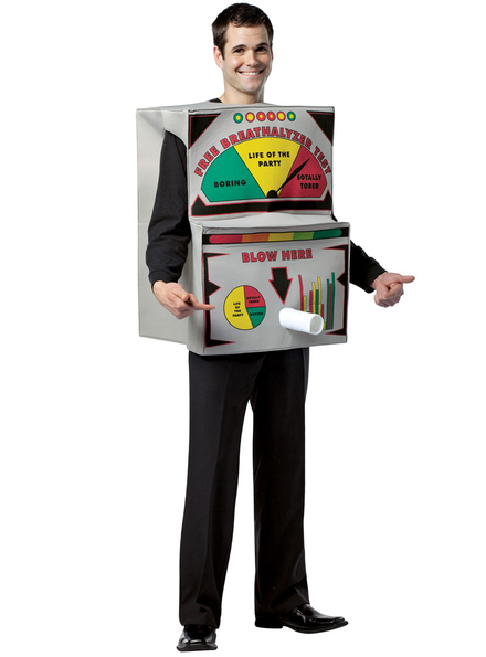 Rude Free Breath Test Mens Funny Costume