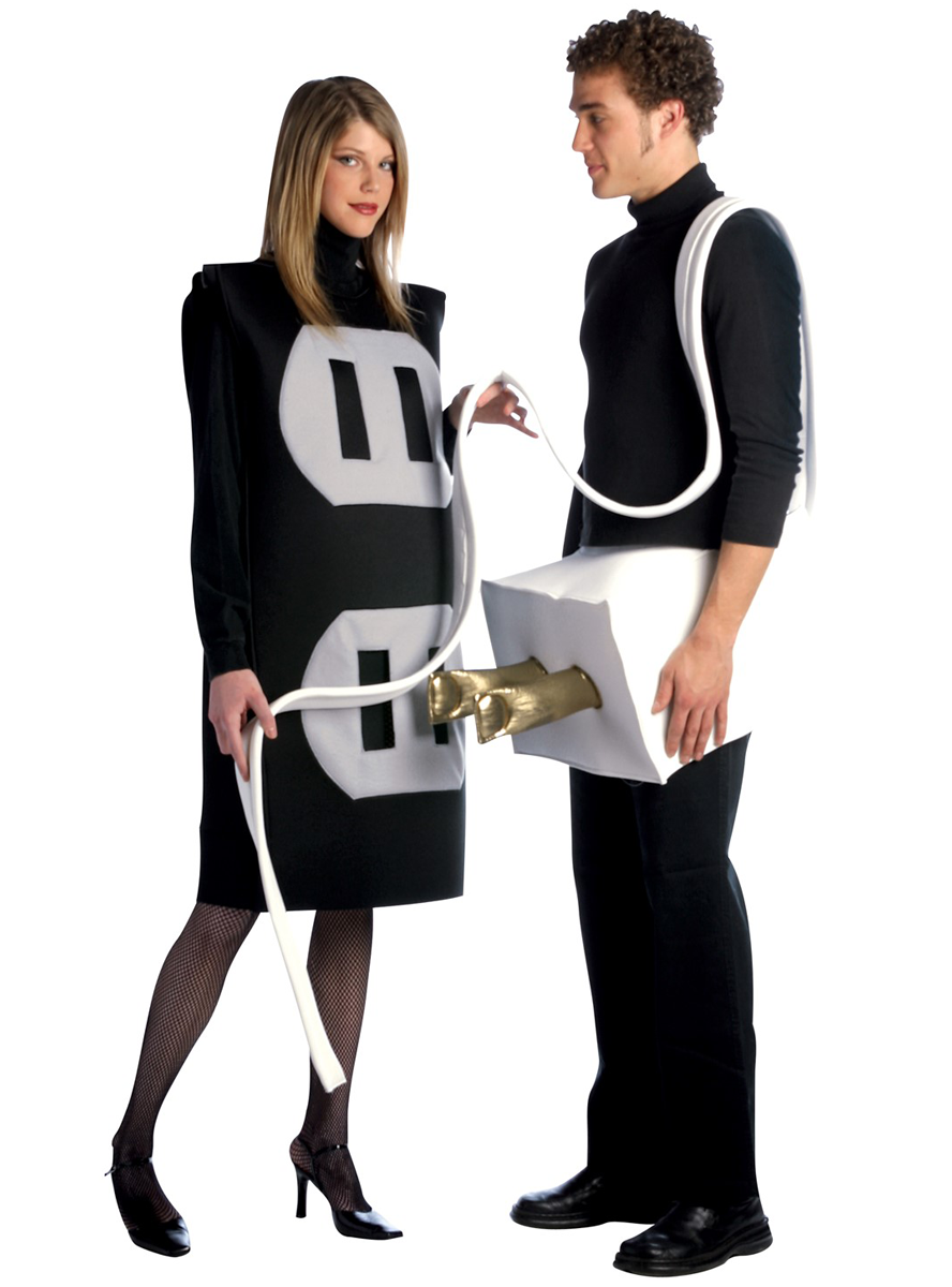 Plug and Socket Adults Funny Couples Costume