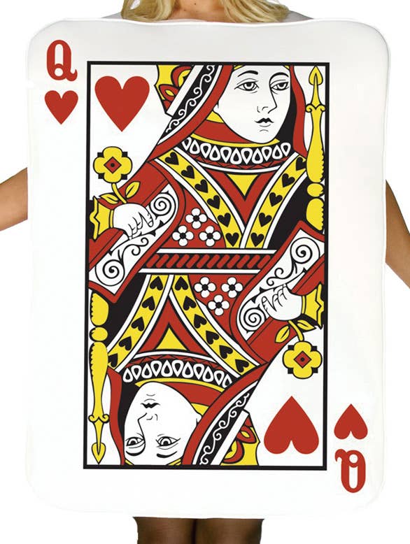 Womens Queen of Hearts Playing Card Costume - Close Image