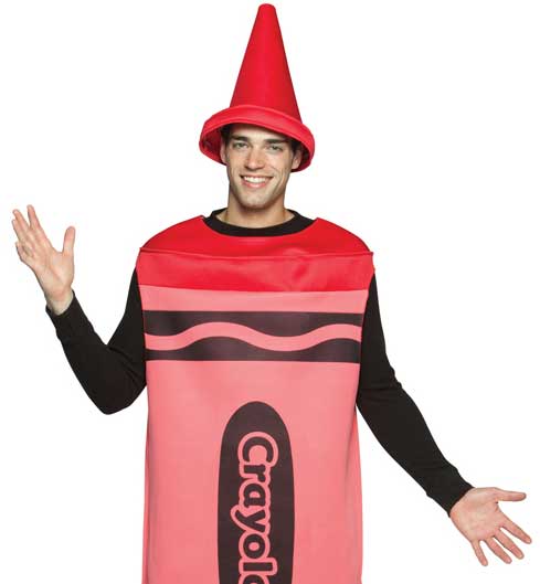 Novelty Red Crayola Crayon Costume for Adults - Alternative Image
