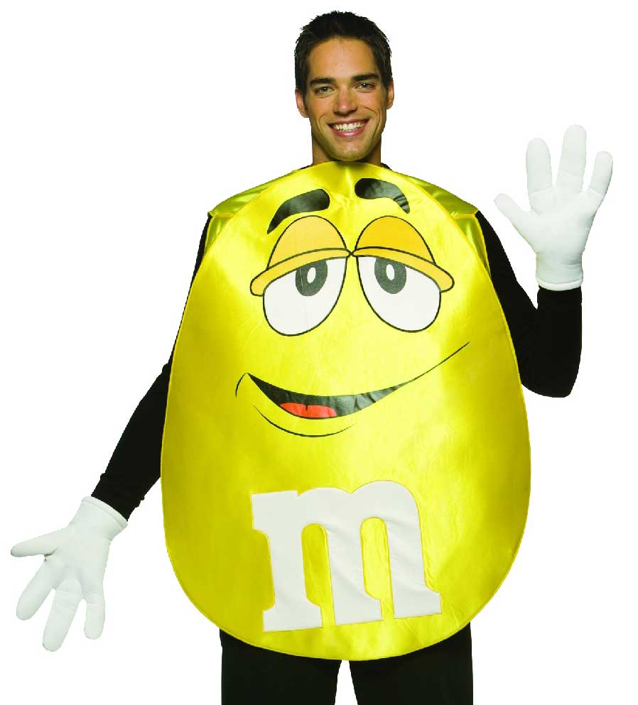 Novelty Yellow M&Ms Costume for Adults - Alternative Image