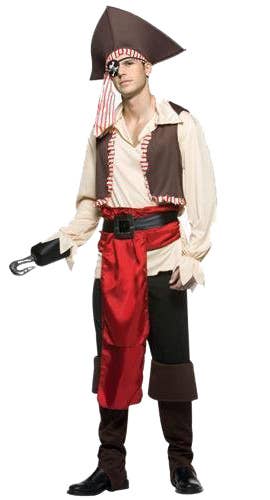 Men's Jolly Rodger Novelty Pirate Costume Alternative