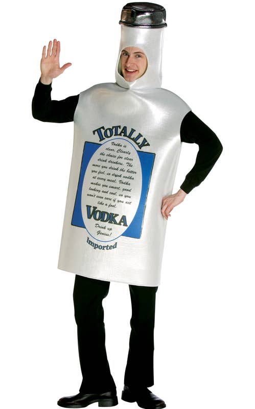 Men's Vodka Bottle Novelty Fancy Dress Costume Main