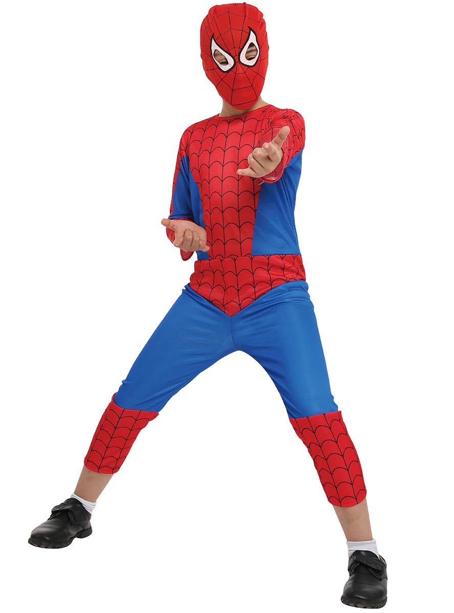 Image of Spider Hero Boy's Superhero Fancy Dress Costume - Front View