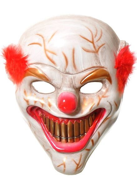 Image of Scary Red and Copper Clown Halloween Costume Mask