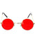 Image of 70s Accessory 70s Hippie Round Red Tinted Costume Glasses