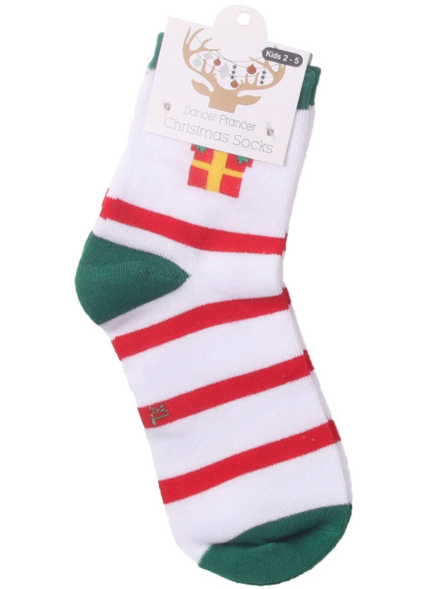 Image of Xmas Present Print Kids Novelty Christmas Socks