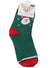 Image of Santa Print Kids Novelty Green Christmas Socks