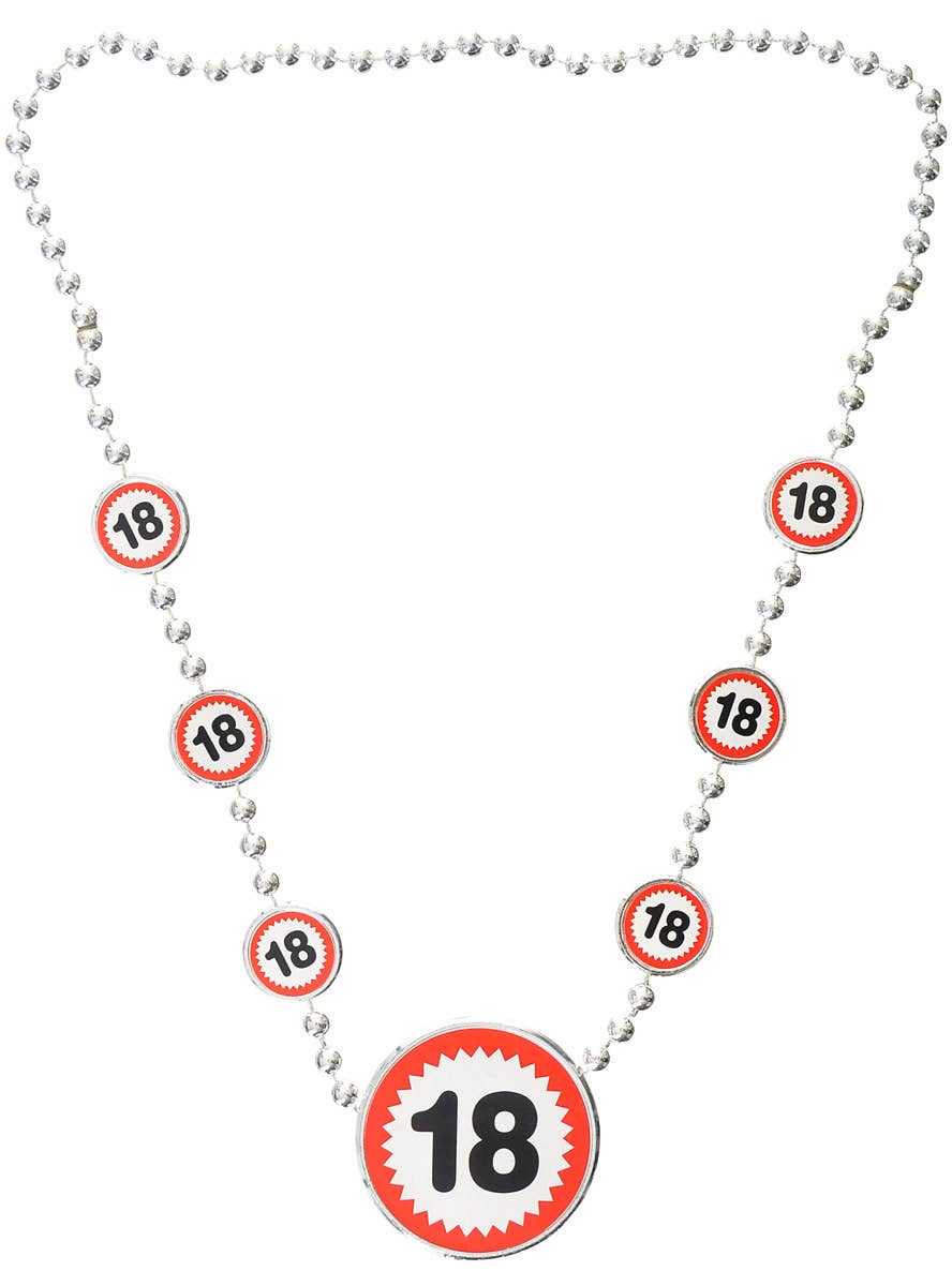 Image of 18th Birthday Silver and Red Party Necklace