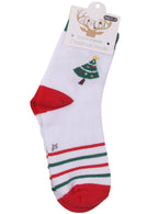 Image of Xmas Tree Print Kids Novelty Christmas Socks