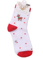 Image of Reindeer Print Kids Novelty Christmas Socks