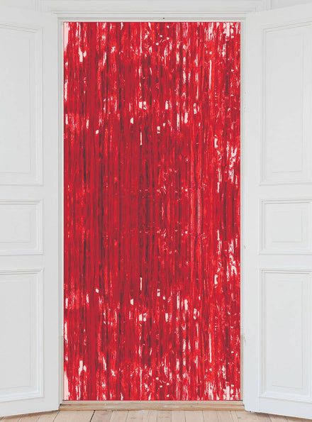 Image of Red Foil Tassel 2m x 90cm Backdrop Decoration