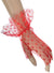 Image of Lacy Red Ruffle 1980's Fingerless Costume Gloves