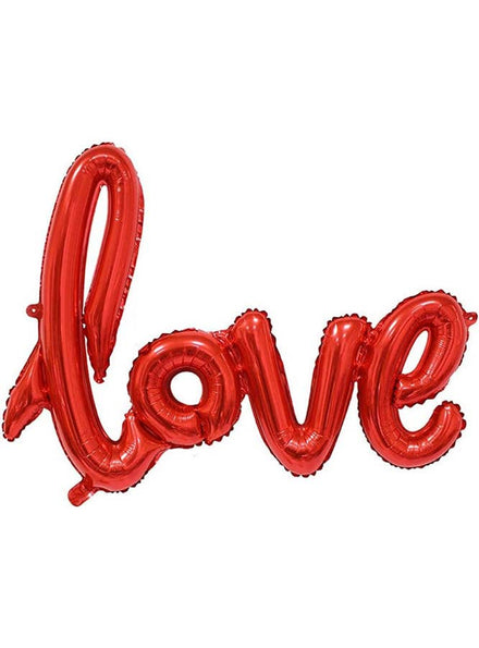 Image of Love Script 121cm Red Air Fill Foil Balloon