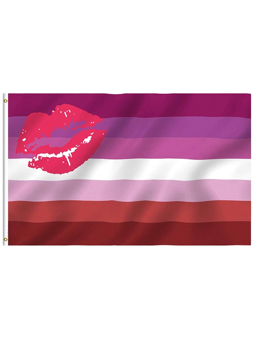 Image Of Large Lipstick Lesbian Pride Colour Flag Decoration