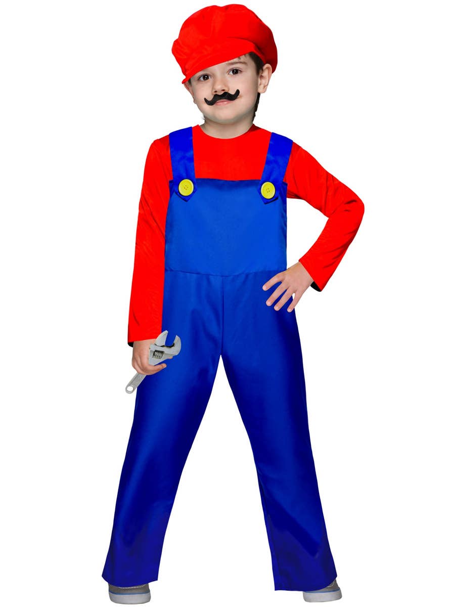 Image of Super Red Plumber Boys Video Game Character Costume