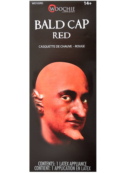 Image of Latex Red Bald Cap Special FX Prosthetic - Main Image