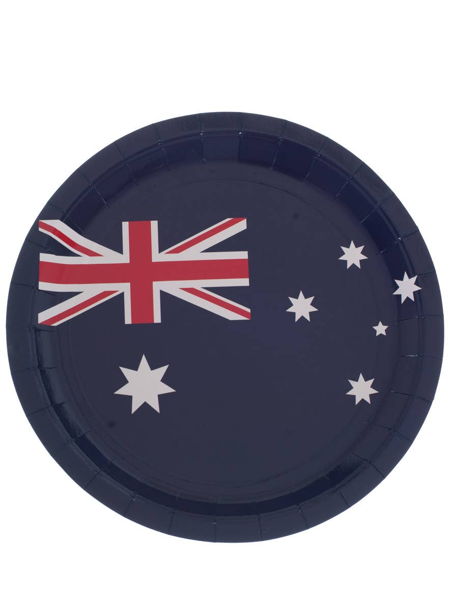 Image of Australian Flag 23cm Pack Of 6 Paper Plates
