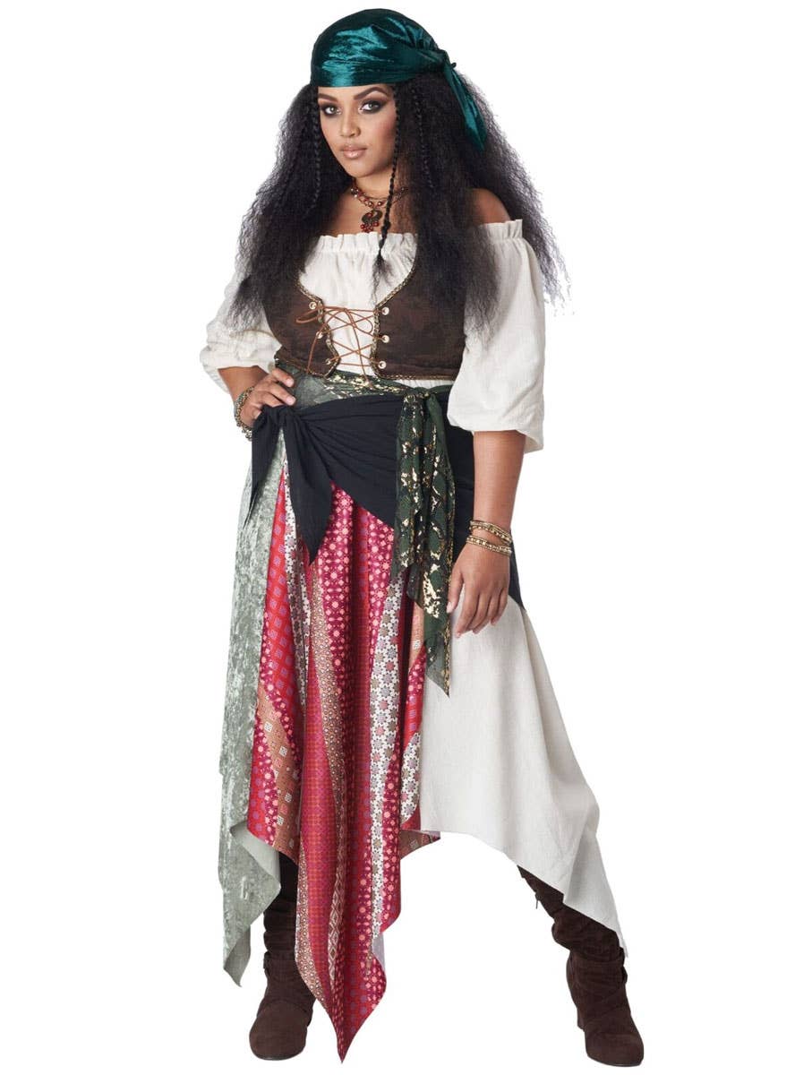 Image of Renaissance Gypsy Womens Plus Size Costume - Front View