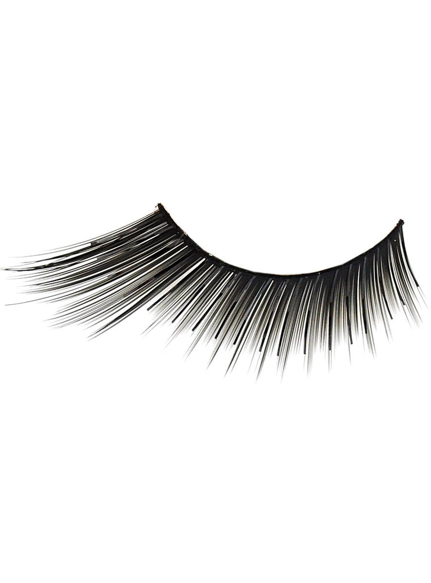 Image of Tinsel Highlights Split Black False Eyelashes - Close Image